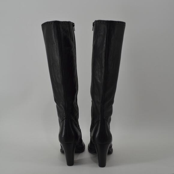 Born W31646 Tatiana Black Boots Leather Zip Women's Size 10 - Picture 9 of 15